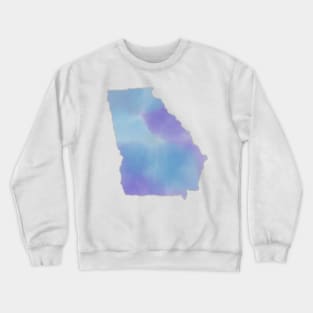 Purple and Blue Watercolor Georgia Crewneck Sweatshirt